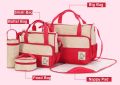 MiniMe 5Pcs/Set Baby Care Diaper Bag Multifunctional Diaper Bags Large Capacity Mother Maternity Backpack Infant Nappy Changing Bag. 
