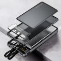 Rock 66W Super Fast Charge 20000mAh Type C Power Bank with Warp Charge, LED Display - PD & iPhone Compatible White. 