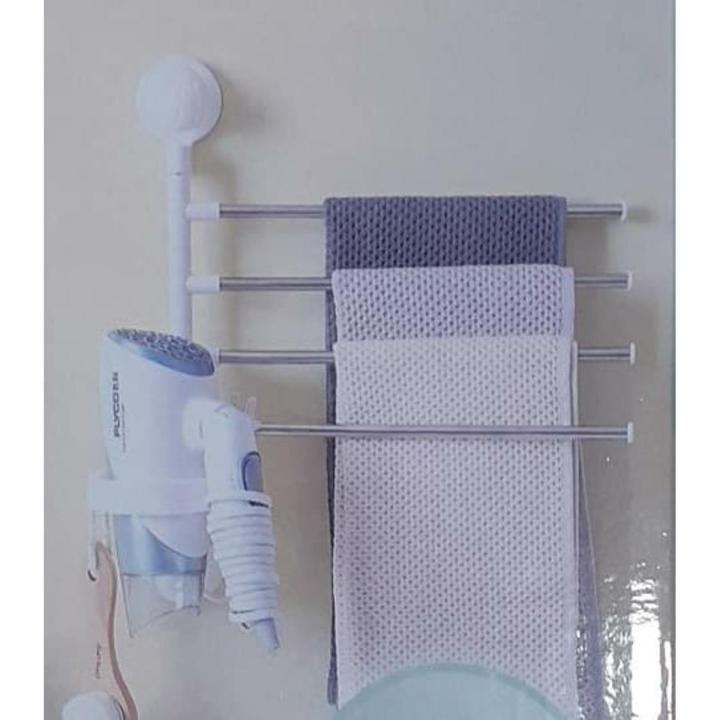 Towel Hanger for bathroom Shower room Suction cup Rotating Rack Bathroom