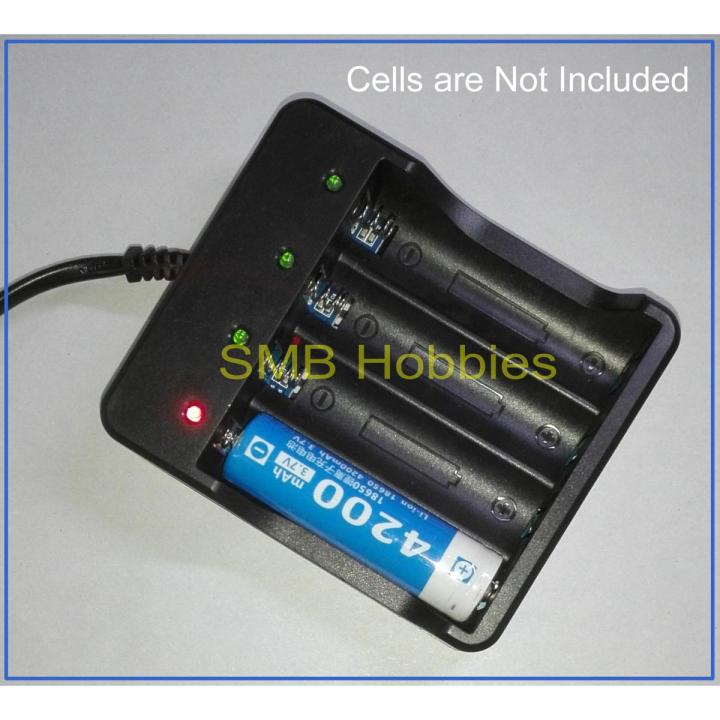 4in1 Lithium Ion 3.7v 18650 Battery Li Ion Cell Charger Input 220v AC