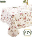 6 Seater Table cloth with beautiful White Lace Spill-Proof Tablecloths Protector Waterproof/Oil-Proof Table Cover  QS Bedding. 