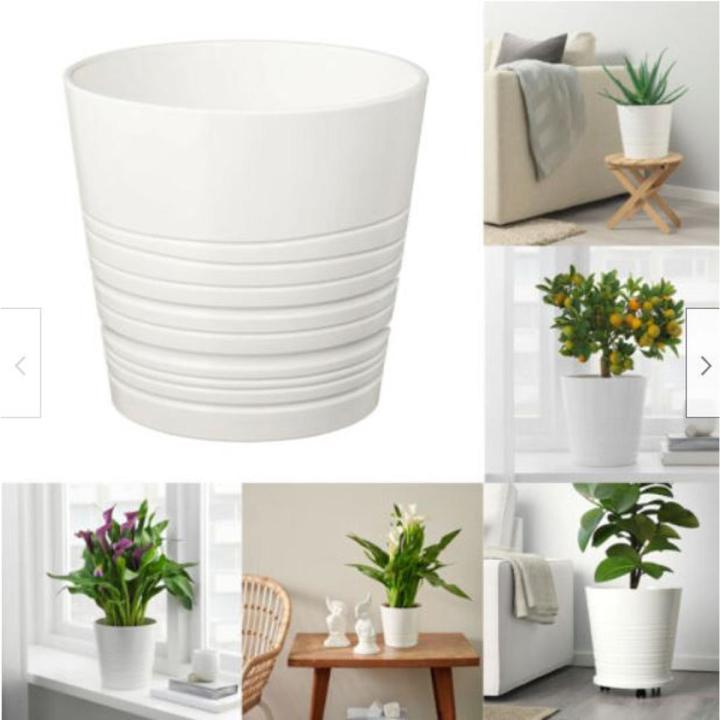 IKEA MUSKOT Plant pot, white 12 cm