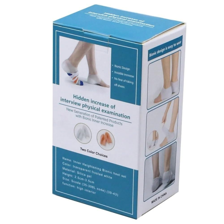 Invisible Height Lift Half Socks & Silicone Gel Heel Insert Pads - Image 8