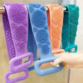 Silicone Body Scrubber Bath Belt For Men And Women Exfoliating Back Washer Shower Strap With Massage Nubs. 