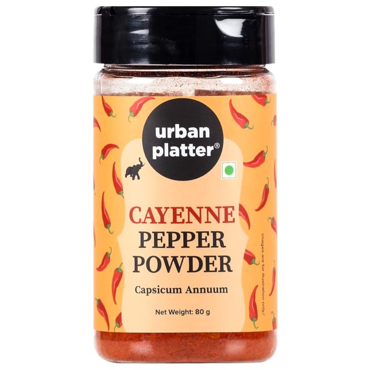 Urban Platter Cayenne Pepper Powder Shaker Jar, 80g / 2.9oz [Capsicum Annum, Spicy Pepper Powder]
