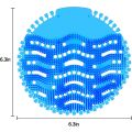 10 Pack Urinal Screens Deodorizer, Urinal Cake Long Bristle Anti-Splash and Anti-Clogging Lasting Odor Freshener(Blue). 