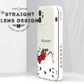 Hontinga for OPPO F19 Pro A94 Reno 5F Case Cute Cat With Bamboo Dragonfly Side Design Back Cover Soft Square Edge Liquid Silicone Phone Cases. 
