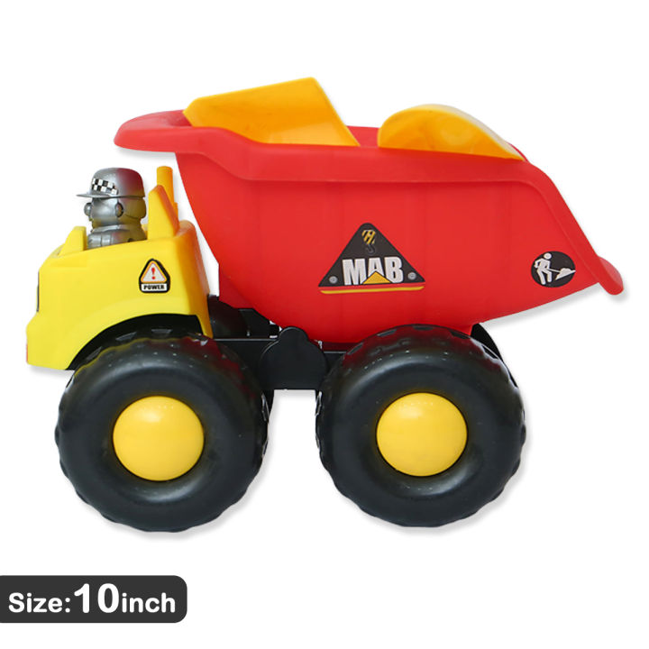 Large Size 10 inch Big Construction Dump Truck Toy Free Wheel For Kids Boys Girls - Vehicle Car Toys