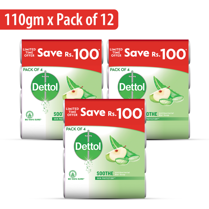 Dettol Soap Soothe 110gm - Pack of 12