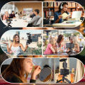 Vlogging Kit for Iphone Android Video Vlog Kits Phone Tripod Phone Holder Led Light and Shotgun Microphone for Phone Camera Vlogging Kit with Led Light & Mic 5 in 1 Vlogging Kit with Tripod Stand Wireless Bluetooth Remote For TikTok & YouTube Videos. 