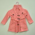 Winter Style Fleece Coat Collar Style Pockets and Fitting Belt High Quality Fabrics for Baby Girls. 