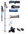 New High-Quality Anti-Shock Trekking Pole, 3-Section Adjustable Hiking Walking Stick with Ergonomic Handle for Outdoor Recreation. 
