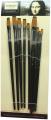 Bomega Flat Artist Paint Brush Set Of 9 Black B 801. 