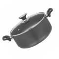 Classic Casserole Glass Lid Non-Stick 22CM-Basic Kitchen Utensil. 