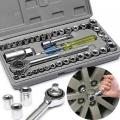 Combination Socket Wrench Set Tool Kit - 40 Pcs. 