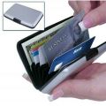 security card wallet Men Aluminum  Card Holder Blocking Hard Case Wallet Solid Credit Anti-RFID Scanning Protect Holder Business Office School. 