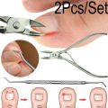Professional Manicure Pedicure Kit Nail Clipper ,Double Headed Cuticle Pusher and Toe Nail Pin Set Beauty Instruments For Men and Women, Stainless Steel Ingrown Toenail Fungus Treatment Tool Fingernail Clipper Trimmer Nail Cleaner Tools. 