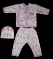 Newborn Baby Winters Cotton Suit (New Born Babies Warm Clothing Dress) 3 Pcs Set. 
