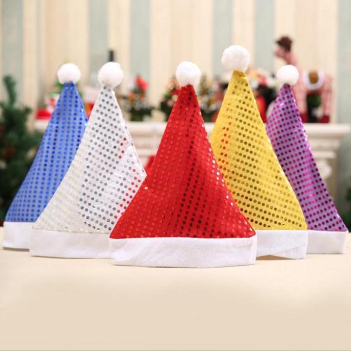Sequin Santa Hat For Dress-up Festive Party Hats Sequin Santa Hat Santa Hat For Kids Santa Hat Decorations