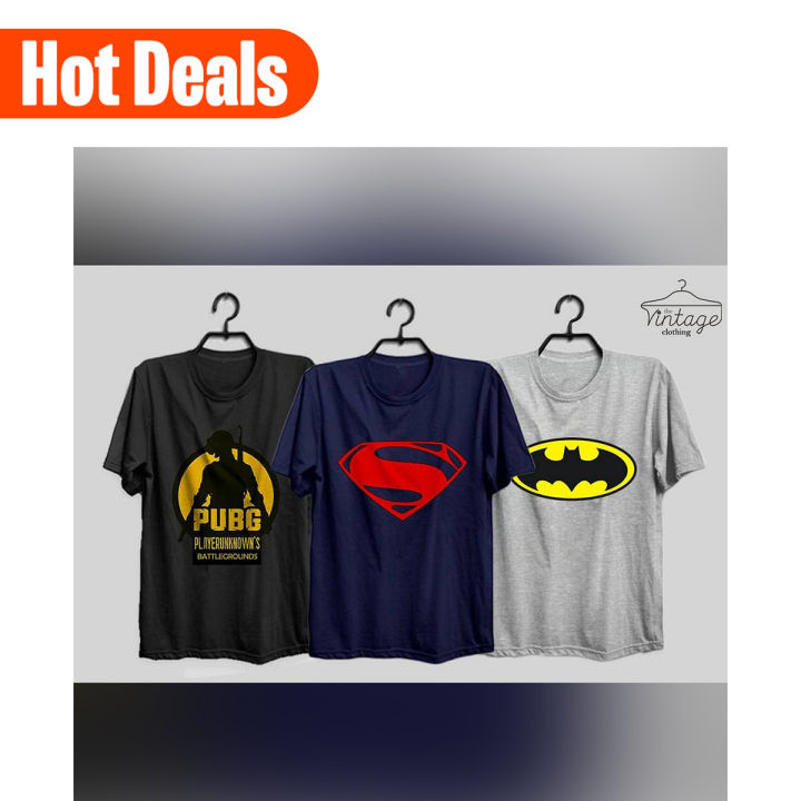 Pack of 3 high quality imported casual trend printed tees T-shirt for men