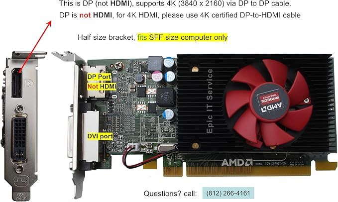 AMD Radeon R5 340X 2GB GDDR3 64bit with DP/DVI (Half Size Bracket, for ...