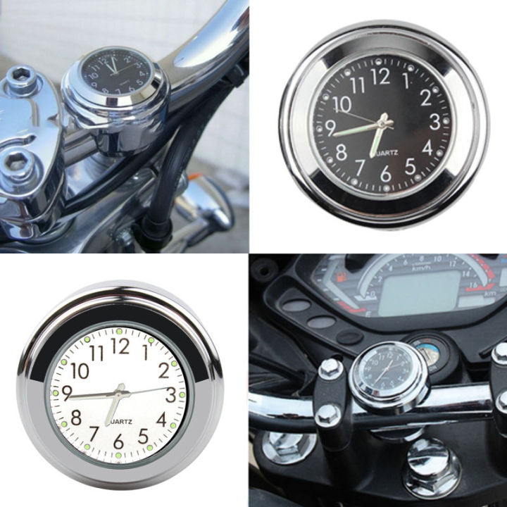 Motorcycle dustproof quartz clock aluminum alloy handlebar motorcycle luminous timetable universal car clock handlebar watch
