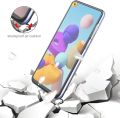 For Samsung Galaxy A21S Cover Shockproof 360 Degree Full Body Protection Phone Case Crystal Clear Hard PC Back Cover & Soft TPU Silicone Front Case. 