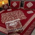 4PC-VELVET-JACQUAD-BEDSHEETS / FANCY-BEDSHEETS / VELVET-BEDDING-SET - Bed sheet - bedsheet king size | Available at FANZA. 