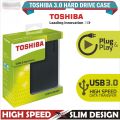 Toshiba HDD SSD USB 3.0 Portable External Case Box Original Kit  USB 3.0 for PC Laptop Computer  Tv and other device ,  5 Gbps High Speed Super Fast Slim Portable ,black. 