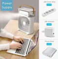 Portable Air Conditioner Fan, Mini Evaporative Air Cooler with 7 Colors LED Light, 1/2/3 H Timer, 3 Wind Speeds and 3 Spray Modes for Your Desk, Nightstand, or Coffee Table. 