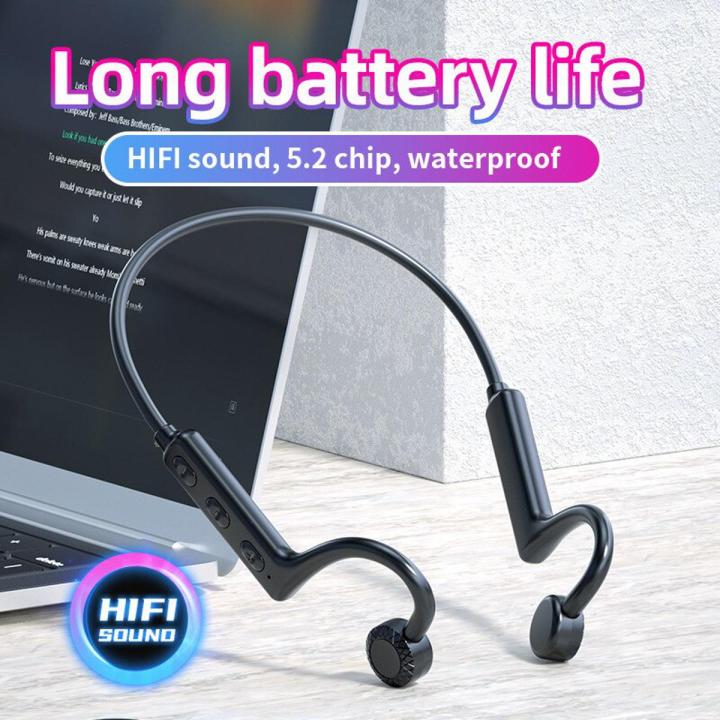 New KS19 Bone Conduction Wireless Bluetooth Headset Ear Hook Earphones Non-in-Ear Earbuds Sports Waterproof Wireless Headphones