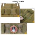 4PCS/SET Tactical Molle Strip Adapter Vest Backpack Patch Panel Hook Loop Converter Ribbon Strip For Attching ID Patches. 