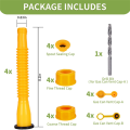 Gas Can Spout Replacement Gas Can Nozzlet Gas Can Spout Set with Flexible Nozzles, Thicker Gasket. 