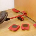 Mobile Heavy Object Handling Tools, Portable Furniture Lift, Household Hand Tool with 4 Motion Rollers + 1 Cork Bar, for Sofas, Refrigerators, Adjustable Height. 