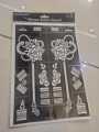 Mehndi Henna Tatoos Stickers Stencils reusable. 