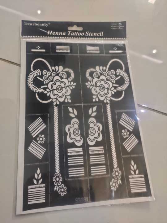 Mehndi%20Henna%20Tatoos%20Stickers%20Stencils%20reusable%20-%20Image%204