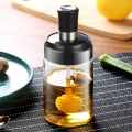 Multipurpose Glass Spice Jar Set - Kitchen Seasoning Bottle with Spoon, Brush, and Honey Dipper Lid, Elegant Design, Durable. 