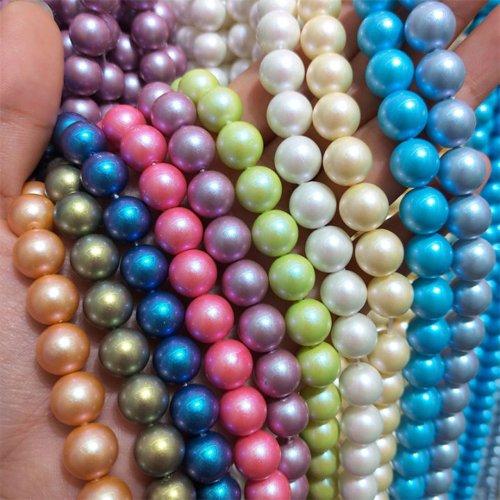 Illusion Pearl Glass beads Imitation shell pearl 6-10mm Beaded Loose ...
