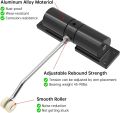 Automatic Door Closer Safety Spring Door Closer,Door Closer for Door Self Closing,Convert Hinged Doors to Self-Closing,Black. 