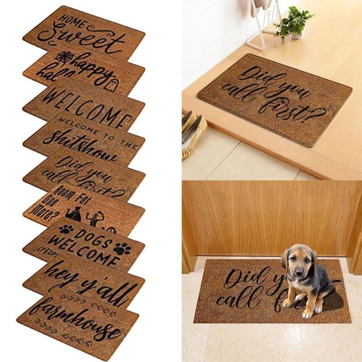 Brown Doormat Black Font Bathroom Non Slip Indoor Outdoor Floor Rug Shoes Scraper Floor Mat Carpet Bathroom Kitchen Entrance Rug