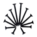 Pack of 50 Black Bugle Head Drywall Screws (6 Different Sizes). 