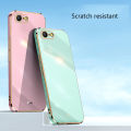 Biruiqu for OPPO A39 / OPPO A57 Back Cover Luxury 6D Plating Frame Shiny Bling Phone Pounch Soft Silicone Square Phone Case. 