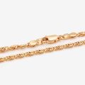 XP Jewelry --( 45 cm * 3 mm) 18 k Gold Plated Screw Thread Chain Necklaces for Men Women Fashion Jewelry Nickel free. 