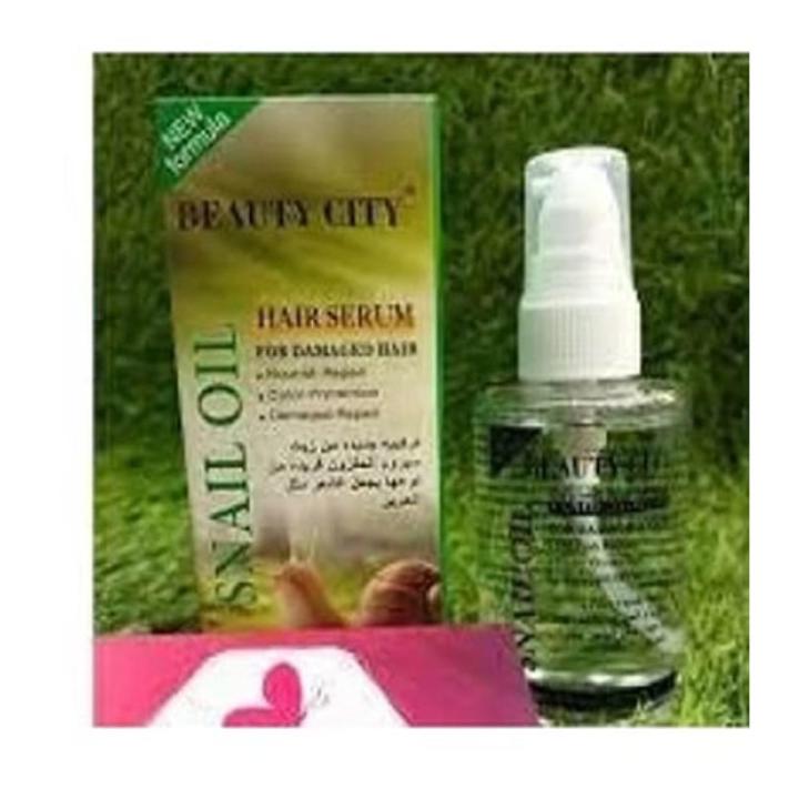 100% Original Beauty City Snail Oil for Damaged And Dry Hair Serum 60ml in pakistan