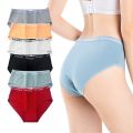 Pack of 5 Ladies Underwear Highly Absorbable Jersey Fabric Comfortable Elastic Belt Panties in Multi Colors For Girls. 