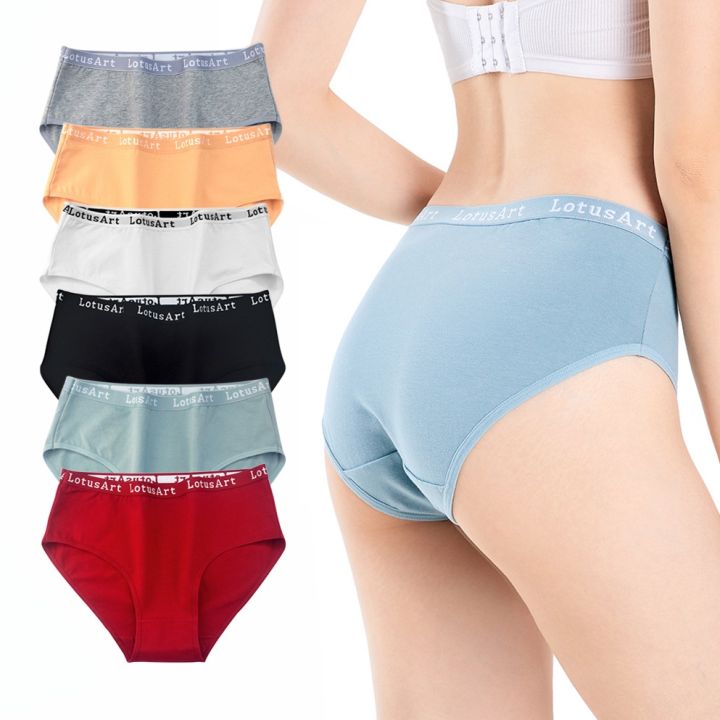 Pack of 5 Ladies Underwear Highly Absorbable Jersey Fabric Comfortable Elastic Belt Panties in Multi Colors For Girls