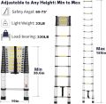 9.5ft - 10.5ft - 12.5ft - 14.5ft -16.5ft - 19ft - 20.5ft / Telescoping Ladder with Tool Tray, Multi-Purpose Extension Ladder, Aluminum Folding Ladder Collapsible Ladder, Telescopic Ladders Foldable Extendable Ladder for Home And Outdoor Use. 