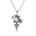 Final Fantasy Viii Necklace Sleeping Lion Heart Griever Squall Leonhart Lion Head Pendants Game Jewelry281373. 