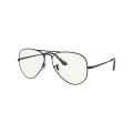 Ray-Ban Sunglasses Pilot Metal Black Frame Crystal/Blue Light Filter Lenses-RB3689-9148/BF-62. 