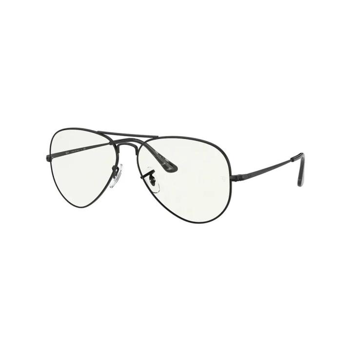 Ray-Ban Sunglasses Pilot Metal Black Frame Crystal/Blue Light Filter Lenses-RB3689-9148/BF-62